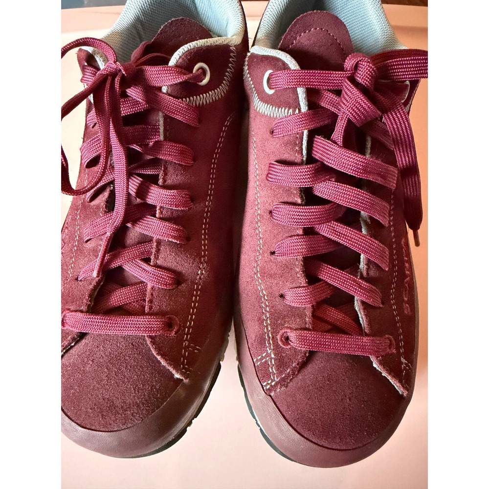 Scarpa Mojito Burgundy Suede Low Top Sneakers Vibram‎ Sole Womens Shoes
